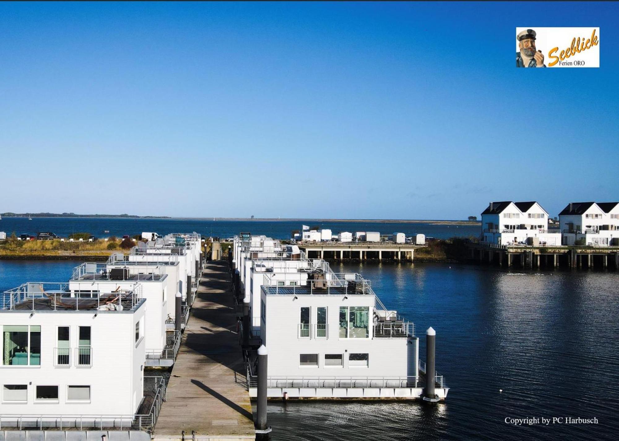 Schwimmendes Ferienhaus Antares One rundum Wasserblick Sauna Sonnendeck by Seeblick Ferien Olpenitz Exterior foto